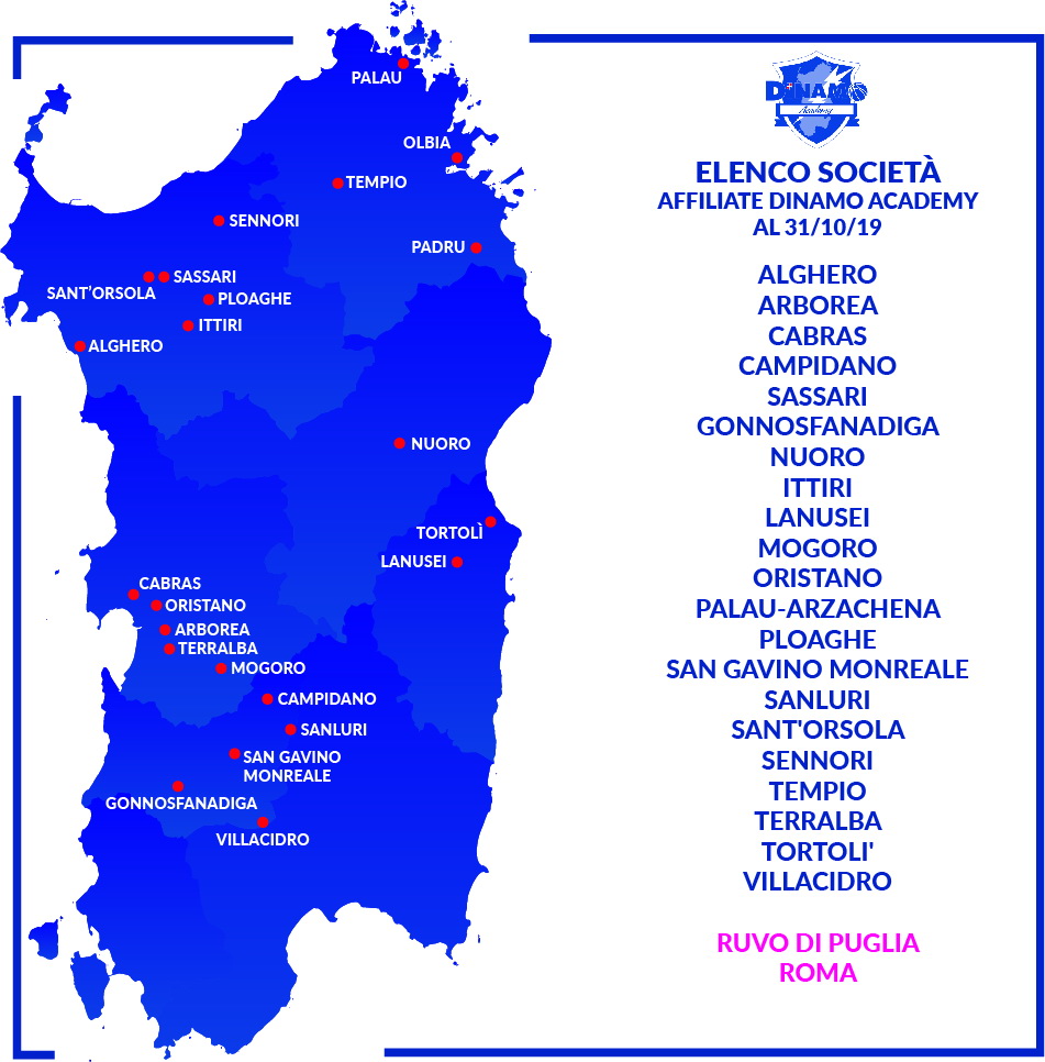 Mappa Affiliate Dinamo Academy